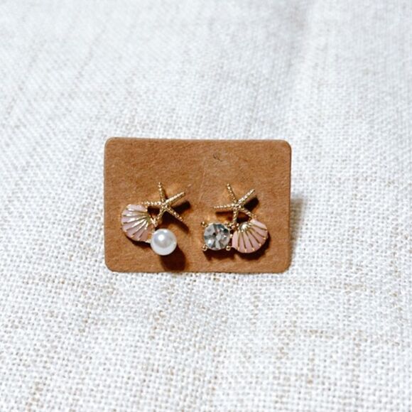 Starfish stud earrings N155 - Picture 3 of 6
